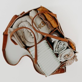 Frankie Lane baby diaper caddy organizer - Car diaper caddy, portable tote nappy bag storage for your nursery, changing table. Essential for newborns Registry must haves shower basket