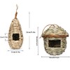 Pack of 2 Grass Bird Nest, Hand Woven Bird House,