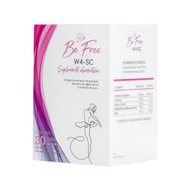 Be Free - W4-SC, Suplemento Alimenticio, 30 Sticks de 3gr, con Extracto de Alga Marina, Yuzu y Granada, con Tecnología Cold Bio Fusion Desarrollada po