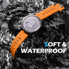 Negatta Compatible with Garmin Instinct Watch Band - Quick Fit 22mm Watch Band for Fenix E/8-47mm/7/6/5/Forerunner 965/955/945/935/745/Epix 2/Approach S70/S62/S60/Quatix 7/6/5/MARQ Silicone Strap