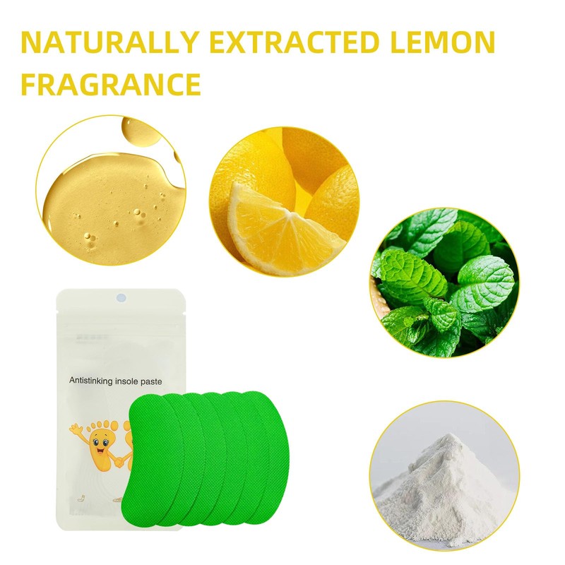 100pcs Shoe Deodorizing Stickers, Natural Shoe Odor Removal Stickers, Deodorizing