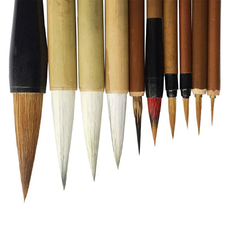 CENPEK 10 Piece Set Excellent Chinese Calligraphy Brush Kanji Japanese