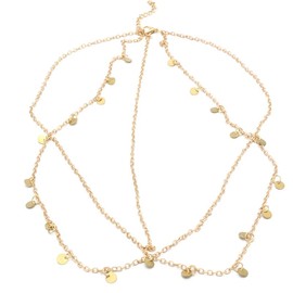Women Boho Vintage Gold Head Chain Headpieces Hair Accessories Party Hair Jewelry for Women and Girls (Golden, One size)