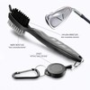 pzihao Golf Club Brush and Microfibe Towel Kit, with Carabiner