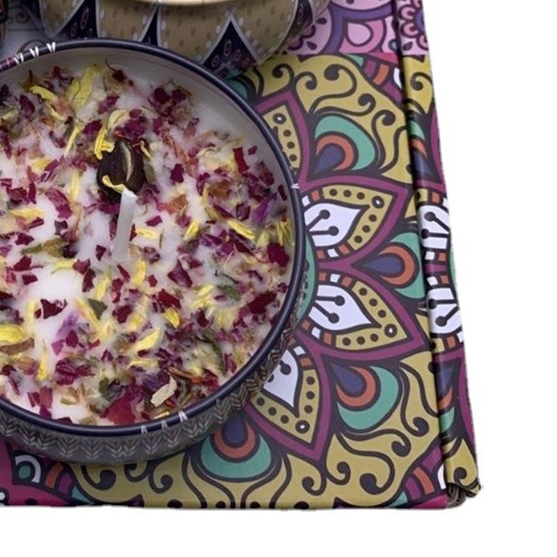 Scented Candles Set with Rose Lavender Lemon Cocoa Scents Portable