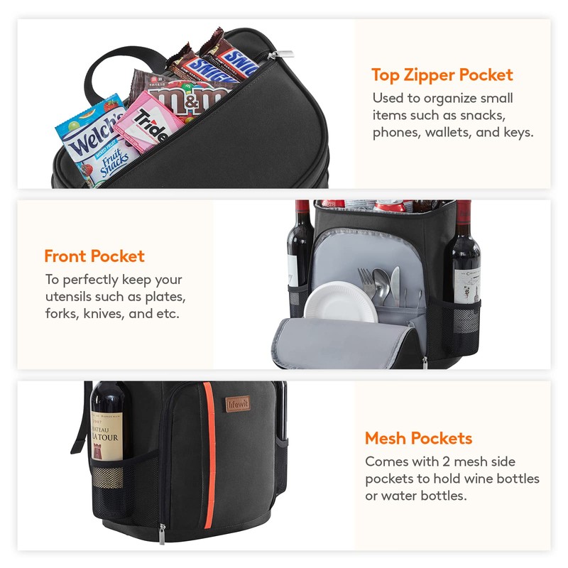 Lifewit 30 Cans Backpack Cooler Waterproof Insulated Soft Lunch Cooler