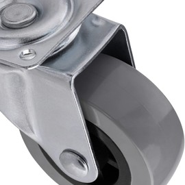 Gedotec Designer Furniture Castors without Brake, Transport Castors Rubber Castors, Small, Castors Diameter 50 mm, Pack of 4, Furniture Transport Device Castors for Screwing, Load Capacity 150 kg,
