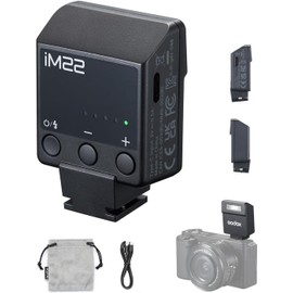 Godox iM22 Camera Flash 5 Stop, Mini Flash Weighs Only 30g, USB-C Rechargeable, Comes with 470mAh Lithium Battery