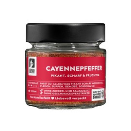 Bremer Gewürzhandel Cayenne Pepper, Ground, Pepper Powder, Very Sharp, for Cooking and Roasting, 50 g in Glass