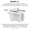 ClosetMaid 21941 Pre-Loaded 2.75-Inch Low-Profile Wall Brackets with Anchors for
