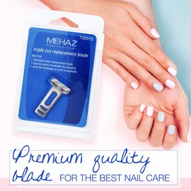 Mehaz Replacement Triple Cut Blade | for Mehaz Triple Cut Acrylic and Tip Cutter | Stainless Steel Replace Blade