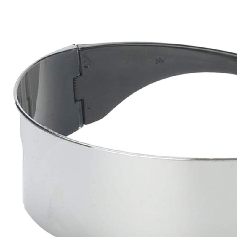 POFET Futuristic Narrow Cyclops Silver Color Mirrored Lens Visor Sunglasses