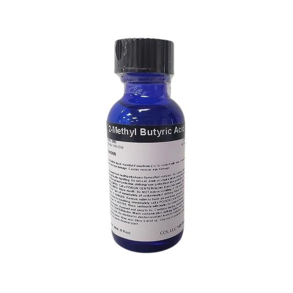 2-Methyl Butyric Acid (2-Methylbutanoic Acid) Aroma/Fragrance Compound 30mL
