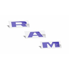 RAM Grille Emblem Overlay Decal Stickers 2025 Ram 1500 (Color: Purple)