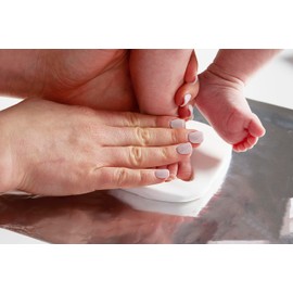 Reece Studio Baby's Print Clay Tin Kit, Newborn Handprint Or Footprint Makers, Baby Keepsake Box, Girl or Boy Gender Neutral Impression Keepsake