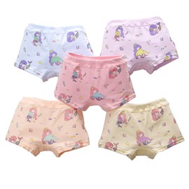 CHUNG Toddler Little Girls Kids Briefs Panties Soft Cotton Boyshort Underwear Set 5/6 Pack (5-6 Years, Mermaid)