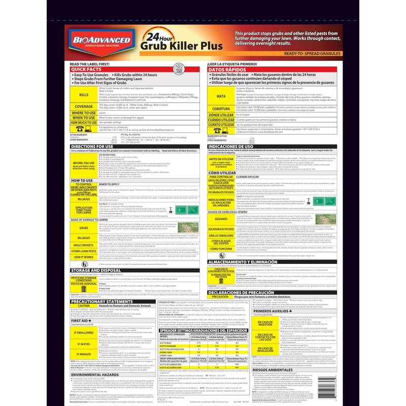 BioAdvanced 24-Hour Grub Plus Insect Killer Outdoor for Lawns, Ant,