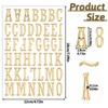 Gold Letter Stickers, 6 Sheets 1 Inch 3D Self Adhesive