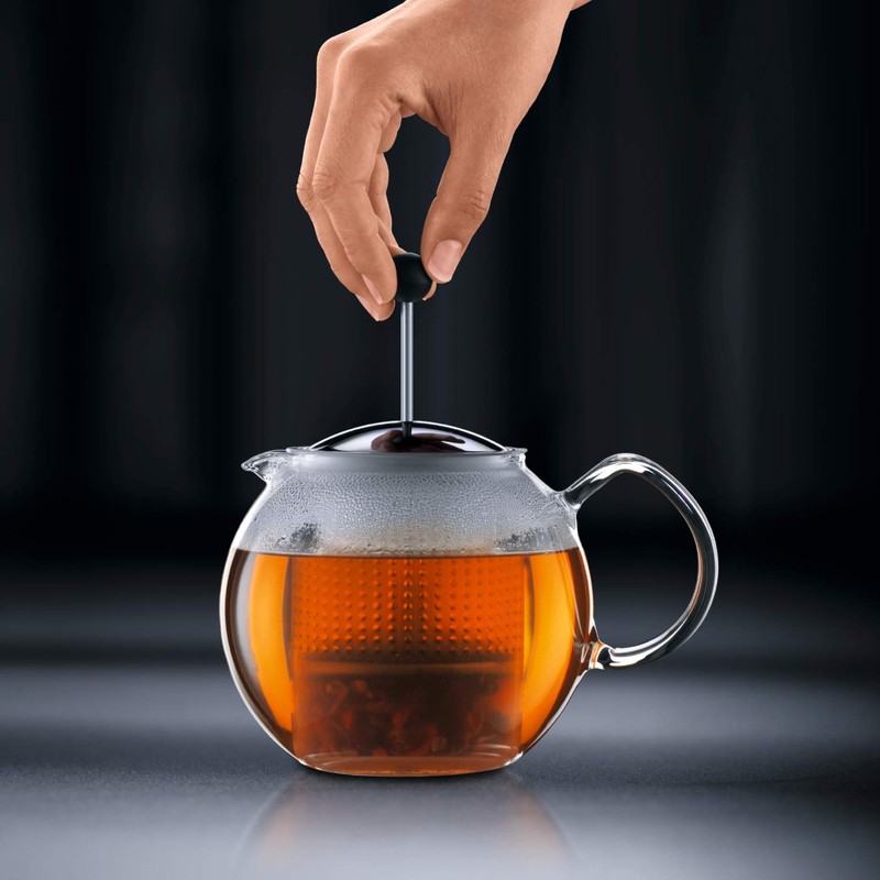 Bodum Assam Tea Press with Glass Handle and Coloured Plastic