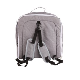Portable Baby Crib Soft Cotton Foldable Storage Infants Travel Sleeping Bed with Mosquitoes Net Grey