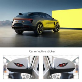 4 Pairs Car Stickers PVC Reflective Motorcycle Automatic Decoration Windscreen Stickers 15 x 5.7 cm