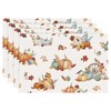 Bonhause Fall Pumpkin Placemats Set of 4, 12x18 Inch Autumn
