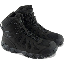 Thorogood 804-6290 Men's Crosstrex Series - 6" BBP Waterproof, Side Zip Composite Safety Toe Hiker Boot, Black/Grey - 16 W US