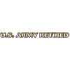 U.S. Army Retired in White, Gold and Black 13"x2.25" Window
