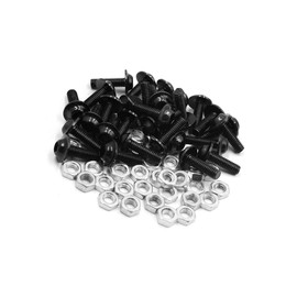 PARSLUCK 30pcs M6 Black Aluminum Alloy Hex Socket Head Motorcycle Bolts Bumper Screws Nuts Universal Replacement Stable