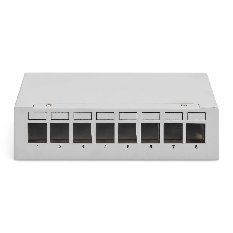 DIGITUS Desktop Modular Patch Panel Shielded 8 Port Light Grey