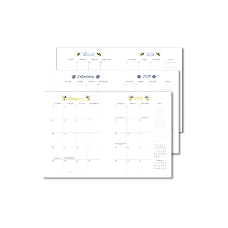 SELLERS PUBLISHING, INC., Garden Bee Weekly Softcover 2026 Planner, 5.75''