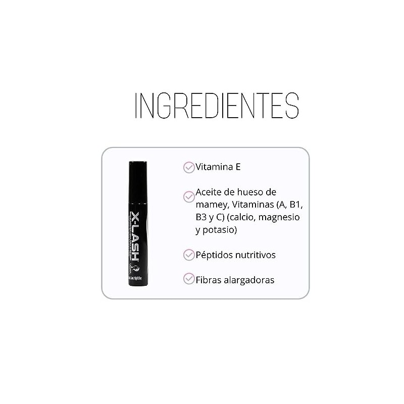 3 X-LASH Máscara de Pestañas Negra 15 g Volumen, Longitud
