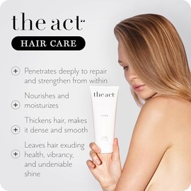 The Act Mascarilla extra nutritiva para el cabello con aceite de argán, aceite de coco, ácido hialurónico, hidratación intensa, reparación para todo tipo de cabello, ideal para cabello rizado y dañado, 6.8 onzas líquidas