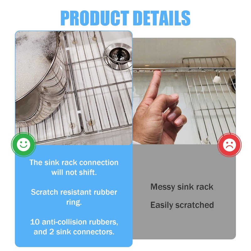 K-6449-ST Kitchen Sink Rack, 26.18'' x 14.76'' for Kohler Whitehaven