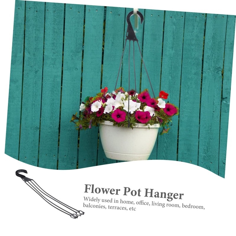 OFFSCH 5Pcs Plastic Hanging Basket Hooks Durable Planter Holders for