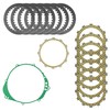 Caltric Clutch Friction Steel Plates and Gasket Kit Compatible with
