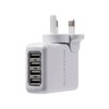 Reflex Active Multi 4 Port USB Power Plug UK/EU/US/ASIA
