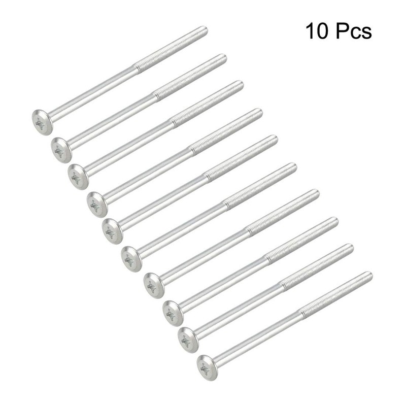 sourcing map M6x120mm Phillips Head Machine Screws Zinc Plated Cross