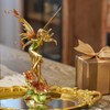 FOLKOR LIFE Resin Fairy Statue Hand-Painted Elegant Fantasy Decor, Dancing