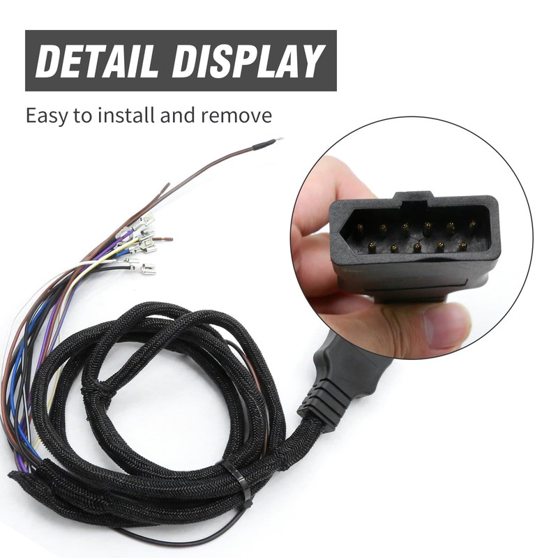 Vkinman 26347 26377 11-Pin Plow Side Light Wiring Harness Kit,