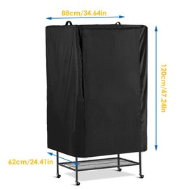 Birdcage Cover WorthPlanet Universal Breathable Bird Cage Cover Washable Good Night Birdcage Cover Black-Out Birdcage Cover Bird Parrot Cage Cover Large for Parakeets, Macaw, Conure W200029