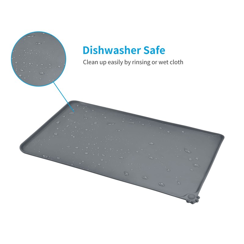 AUDWUD Silicone Waterproof Pet Feeding Mats,Anti Slip Bowl Pad,Dog Mat
