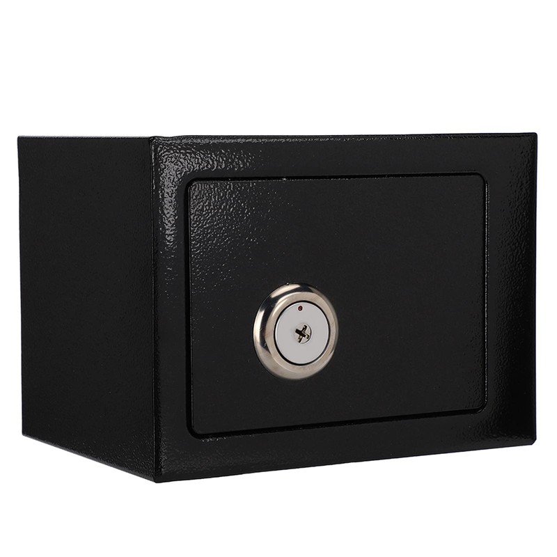 Steel Safe Box with Key Lock, Anti-Theft Security Storage for