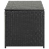SKM Patio Storage Box Poly Rattan 39.3"x19.6"x19.6" Black,Black (Weight 18.3KG)