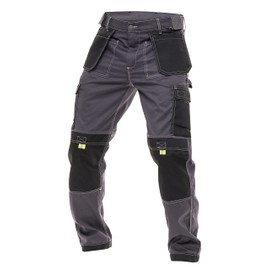 FASHIO FF Construction Pants for Men Cargo Tactical Work Pants with Knee Pad Pockets S7 Gray 36-34