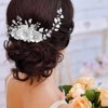 Wedding Flower Hair Vine Pearl Headband, Bridal Jewellery Bridal Leaf