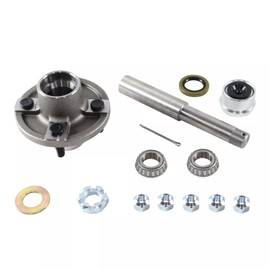STILEALUS Trailer Axle Kit Assemblies with 4 On 4" Bolt Idler 1" Hub & Round Bt8 Spindle-Set of one