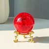 LONGWIN 60mm Ice Cracking Crystal Ball Decorative Glass Ball Home