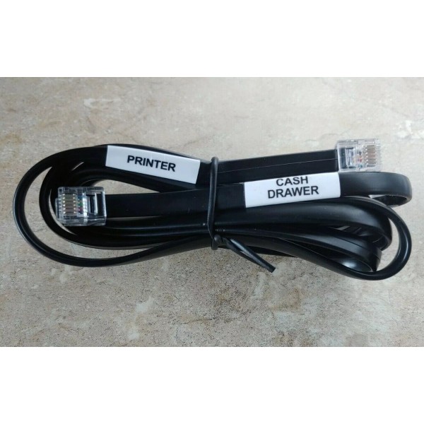 Star 37969530 S1YE1Y-72 Black RJ12 Printer to Cash Drawer Cable