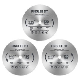 4-1/2 inch 115 mm HSS Circular Saw Blade with 9.5 mm 3/8 Inch Arbor, 120 Teeth High Speed Steel Cutting Saw Blade for Wood, Plastic, Acrylic, Steel, Metal, More Teeth for Finer Cutting (3, 115 mm 120T